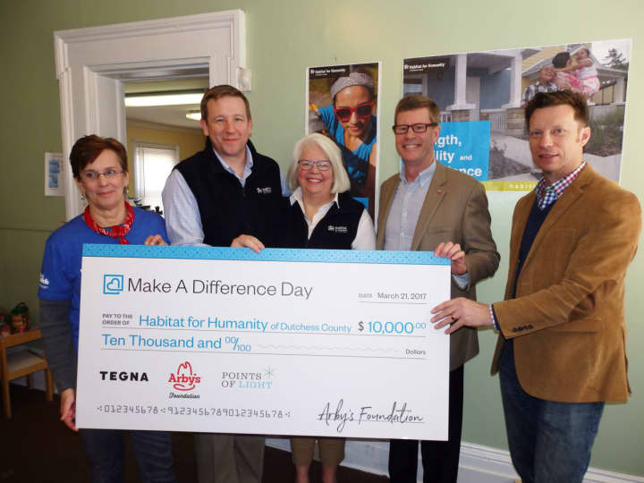 Habitat Dutchess received a $10,000 grant in honor of Make A Difference Day.