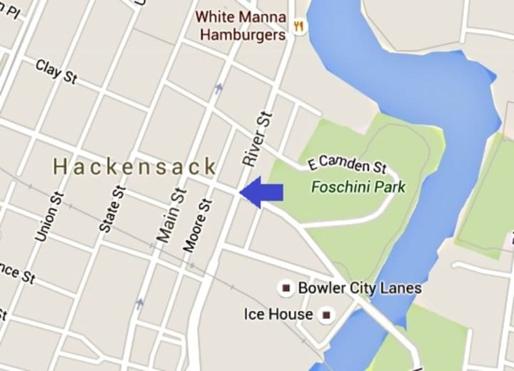 A crash closed River Street in Hackensack.