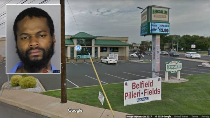 Dominique Harris was convicted of stabbing Michael Peckins to death in this Bensalem parking lot.