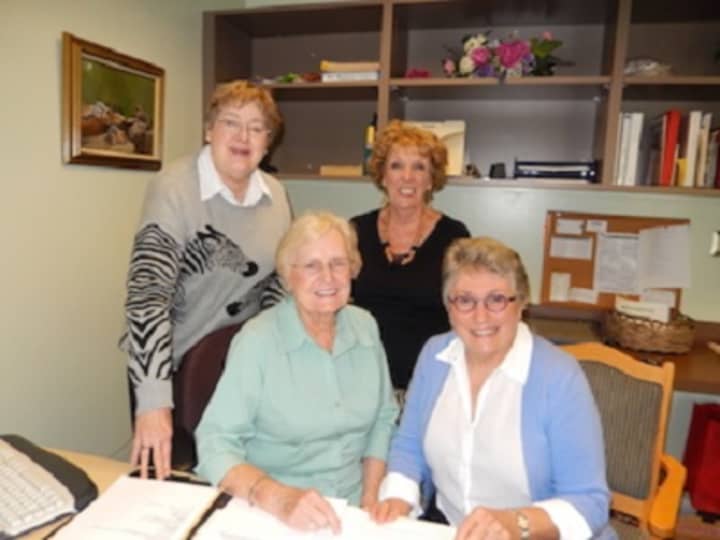 The Heritage Senior Center in Redding, Conn., is offering several programs in January. Members of its staff are: Marie Sibilo, Gail Schiron, Helen Baumbach, and Ruth Moran.
