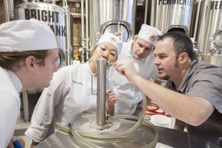 The CIA has introduced the first three beers brewed on its Hyde Park, N.Y. campus as part of the culinary college&#x27;s new Art &amp; Science of Brewing elective. 