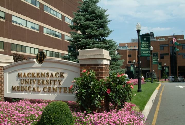 The man was being treated at Hackensack University Medical Center