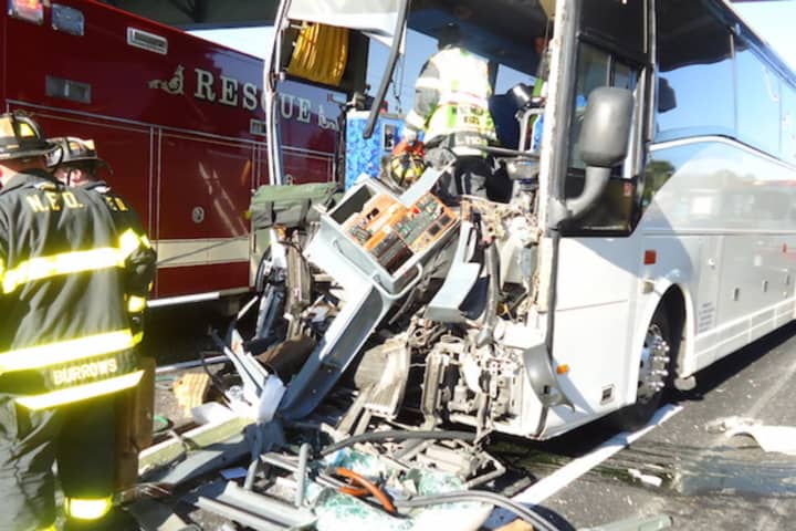 The driver of the bus in the accident on I-95 in Norwalk Wednesday died, state police said.