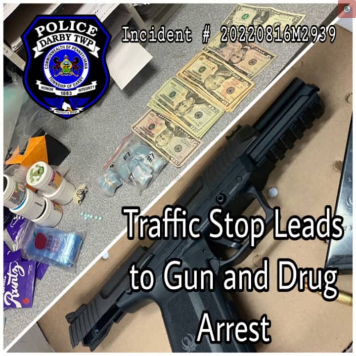 Evidence seized during the traffic stop.