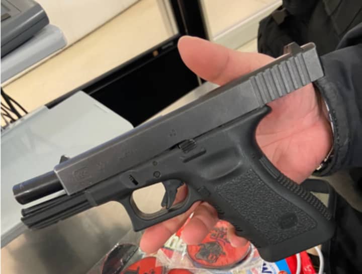 This gun was detected by TSA in a man’s handbag at Philadelphia International Airport on Jan. 28.