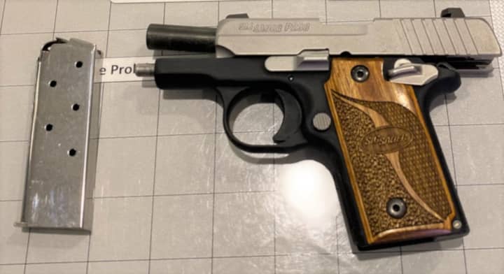 Transportation Security Administration officers stopped a Fairfield County man from carrying a handgun onto his flight at LaGuardia Airport.