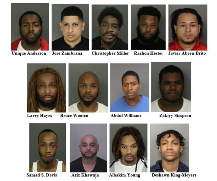 Thirteen shooting suspects were arrested and 29 illegal weapons were recovered in the month in Newark, authorities said Friday.