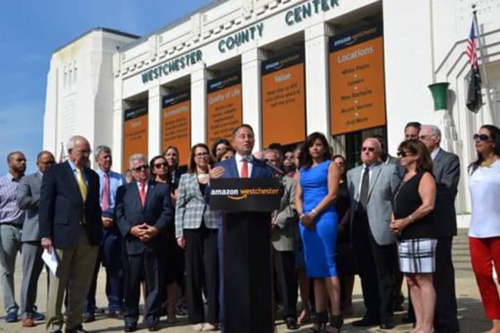 County Executive Rob Astorino was joined by leaders in business, real estate, labor, construction and education at the County Center on Tuesday.