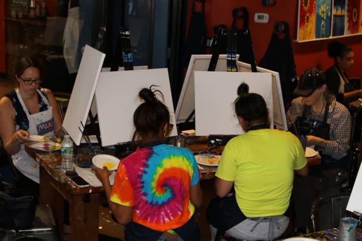 Knights of Columbus St. Matthew Council 14360 donated funds to allow for some teens from foster care and home-care seniors for a day of fun, laughs and artistic creativity by going to The Muse Paint Bar in South Norwalk over the summer.