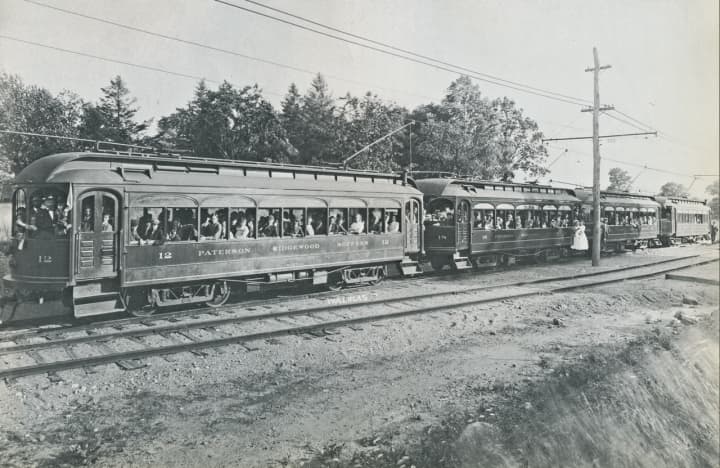 The North Jersey Rapid Transit trolley line transported Bergen County travelers from 1910 to 1928. 