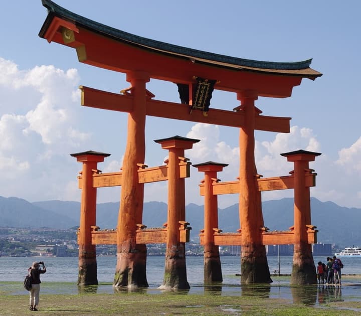 The floating torii gate of the Itsukushima Shrine in Japan is among highlights of an &quot;armchair tour&quot; of the country at Ridgewood Library.