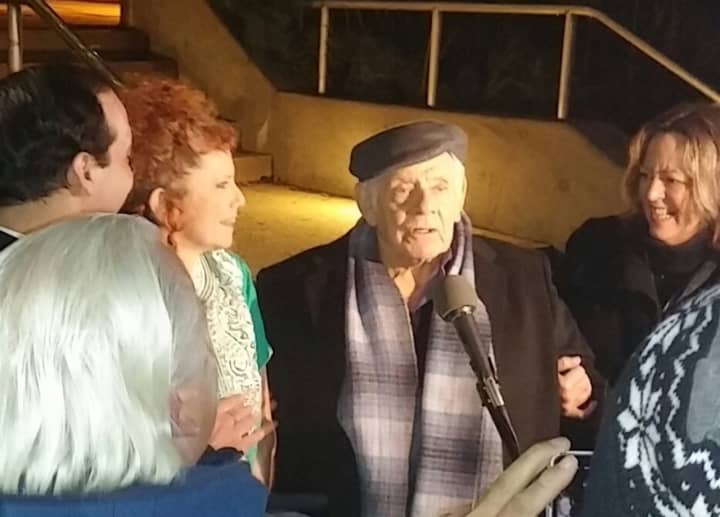 Jerry Stiller during his visit to Hastings-on-Hudson on Wednesday, Dec. 30.