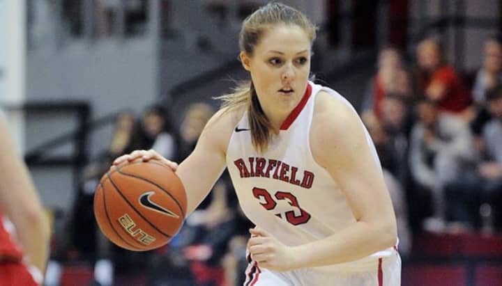 Kelsey Carey is a standout in women&#x27;s basketball at Fairfield University. 