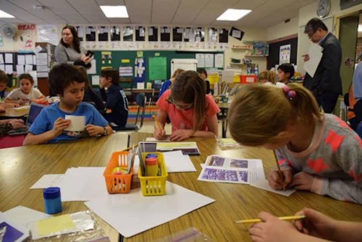 Students at Bronxville Elementary School are being observed by teachers as part of a long-term, collaborative professional development to improve lessons.