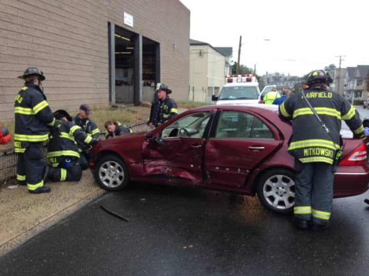 Fairfield firefighters respond to a car accident on Kings Highway East.