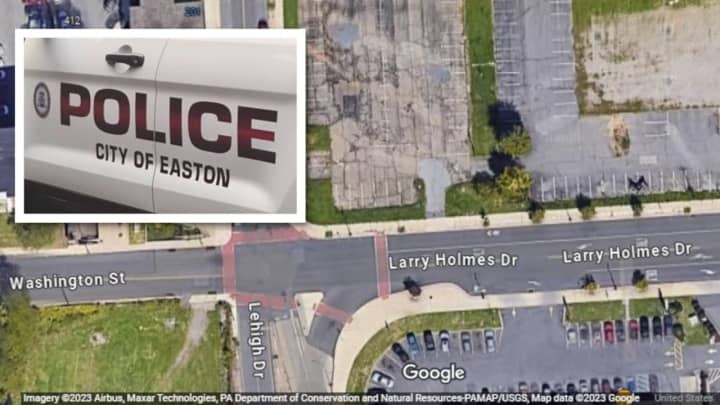 Larry Holmes Drive near the intersection with Washington and South 4th streets; Easton police.&nbsp;