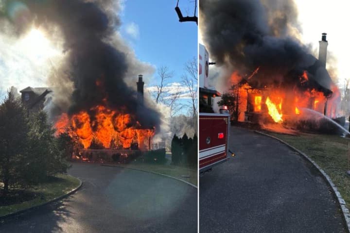 A fire in Lattingtown required over 100 people to extinguish, Nassau County Police announced.&nbsp;