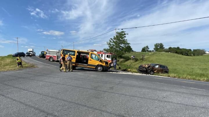 School bus (van) crash in Lebanon County on May 27.