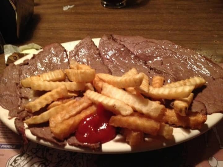 The Lido&#x27;s fries on top of its open-faced steak sandwich is a customer fave.