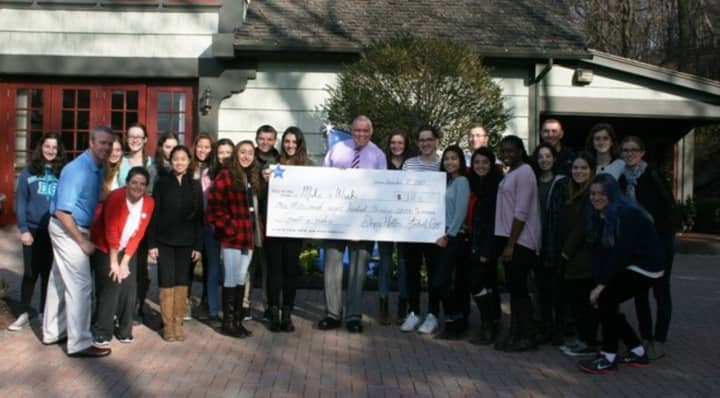 Sleepy Hollow High School Students delivered the $1,836.41 they collected through Penny Wars at school to Make-A-Wish Foundation Hudson Valley.