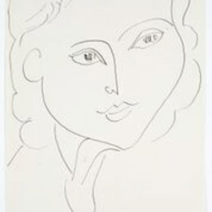 Henri Matisse, After R.B. Skira, 1948, ink on paper, 17 5/16 x 13 in. ©2016 Succession H. Matisse / Artists Rights Society (ARS), New York. Courtesy American Federation of Arts.