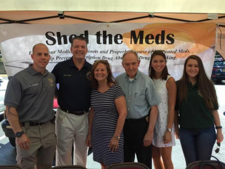 State Sen. Terrence Murphy, R-Yorktown, is shown with partners at a launch event for Shed the Meds, an opportunity to safely dispose of prescription drugs in Croton-on-Hudson. The drugs can also be brought to the Croton Police Department.