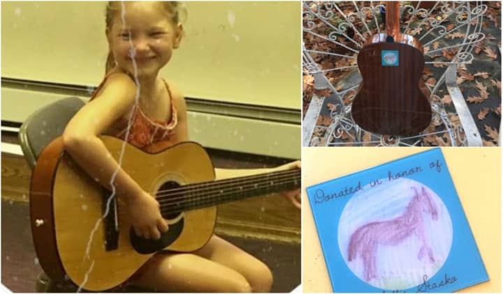 A guitar dedication ceremony will be held at the Edgewater Public Library in honor of Mellie Stasko, 8.