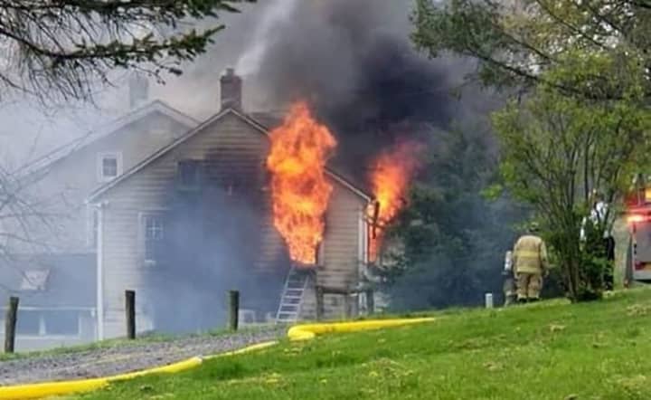 House fire in Conoy Township.