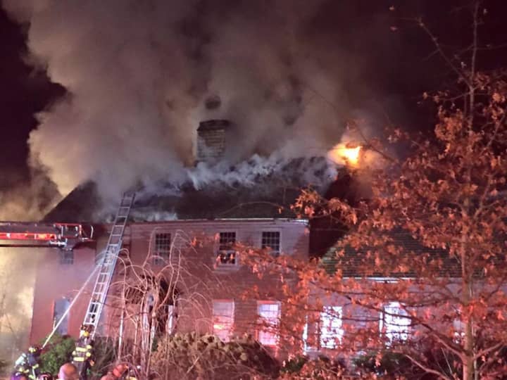 Electrical wiring in the basement is being blamed for the fire that destroyed this Hammertown Road house in Monroe, Conn.
