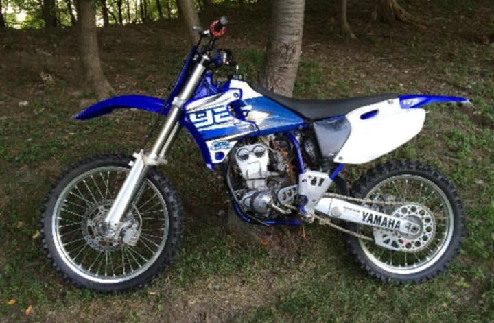 State police say that this Yamaha dirt bike was stolen from a Millbrook home in February.