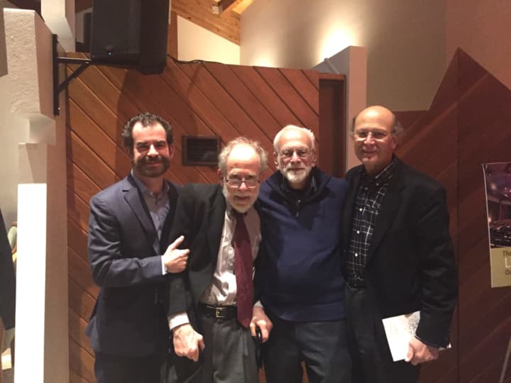At the recent Parkinson&#x27;s disease fundraiser in Rye were, from left, Jonathan Eger and Dr. David Eger, both of White Plains; John Stine of New York and Alan Weiner of Yonkers. The annual event raised more than $30,000.
