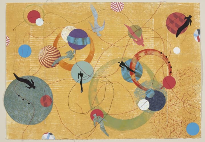 &quot;Mystic Orbit 7&quot; by Diane Pollack, one of the artists on display at the Wilton Library&#x27;s new exhibit opening June 3.