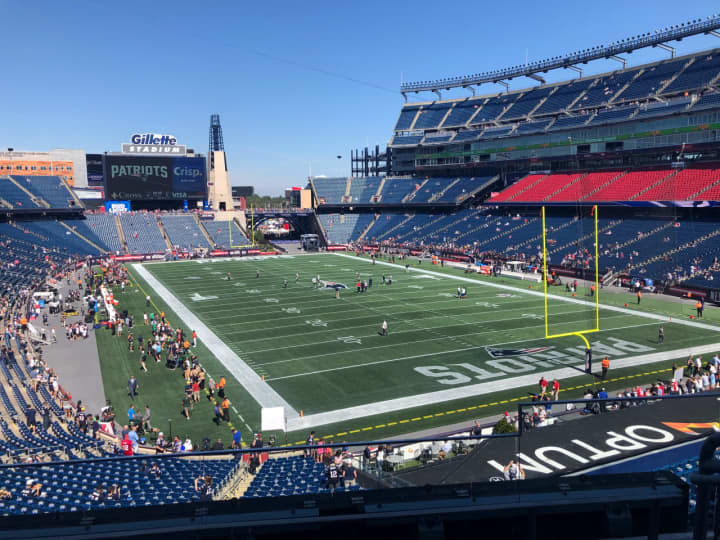 Gillette Stadium, the home of the New England Patriots, ranked fourth most dirty stadium in the United States on a survey of online reviews.