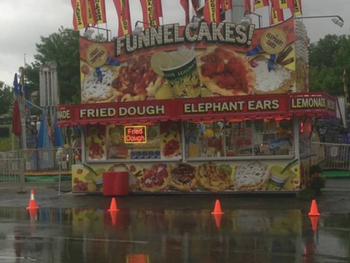 The carnival at the Danbury Fair Mall was rained out Thursday. Continued wet weather will probably keep the midway closed again Friday. 