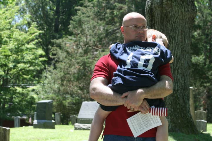 Memorial Day ceremonies took place on Burial Hill in Pound Ridge.