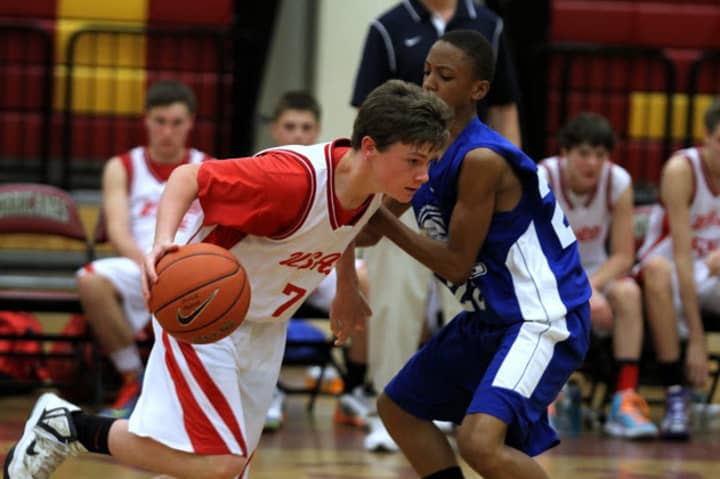 Wilton&#x27;s Jack Williams looks to get past a defender.