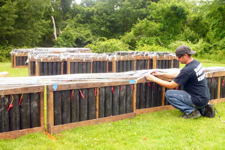 Jay Christensen of the International Fireworks Co. makes some final adjustments before last year&#x27;s Lewisboro Spectacular.
