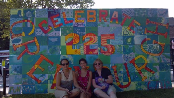 The Town of Greenburgh&#x27;s 225th anniversary mural &quot;Celebrate Greenburgh&quot;, created by local artists.