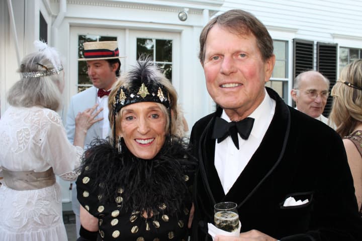 Stephanie and Larry Flinn of Greenwich enjoy Family Centers&#x27; recent &quot;Gatsby on the Sound&quot; fundraiser.