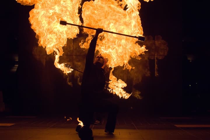 A Night on Fire brings fire juggling and comedy troupe extraordinare A Different Spin to Sleepy Hollow.
