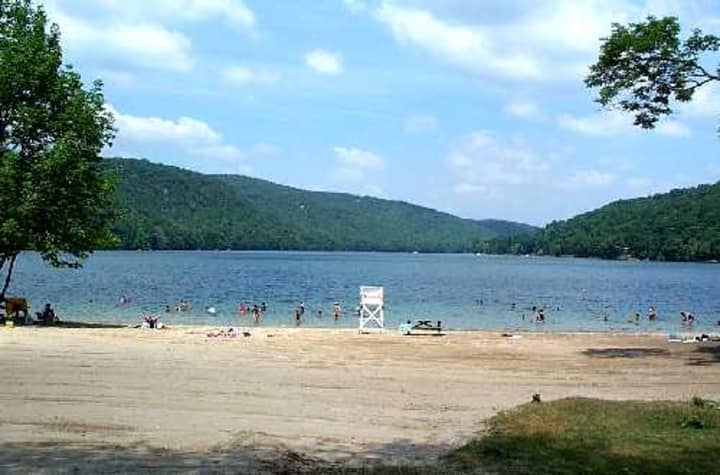 Squantz State Park in New Fairfield was full before 9 a.m. for July 4th beachgoers. 