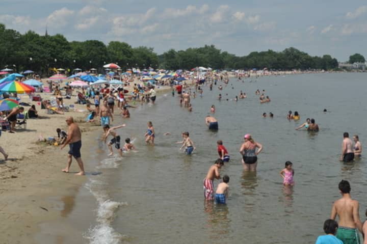 Is it too hot even for the beach? Crowds flock to Calif Pasture on a hot day in a previous summer. 