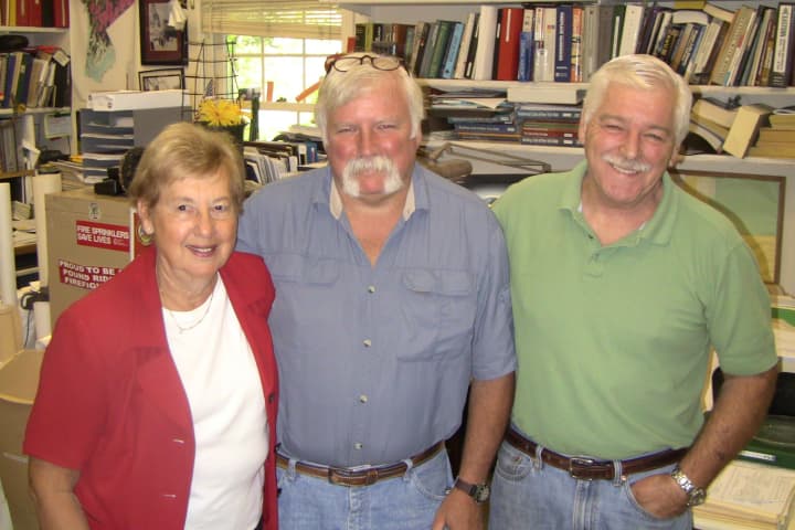 Charlotte Sasloff, left, James Perry, center,  and Arthur Travis work in the Pound Ridge Building Department.