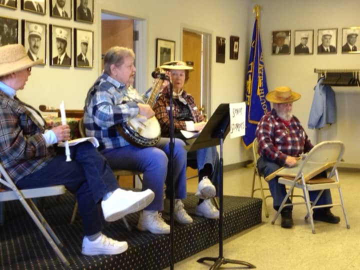 The Lewisboro Senior Adult jugband &quot;The Senior Stompers,&quot; led by Joan Zurrel, play at a recent gathering of the group. 
