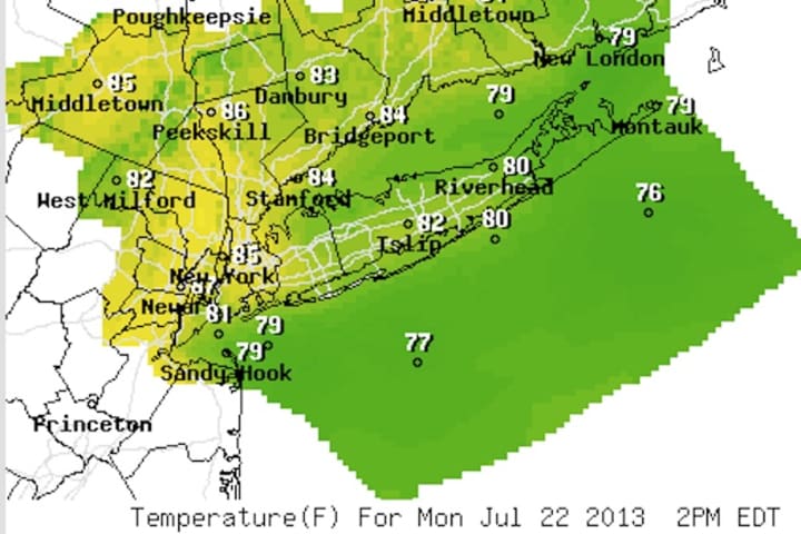 Fairfield County should see temperatures in the low to mid-80s most of this week.