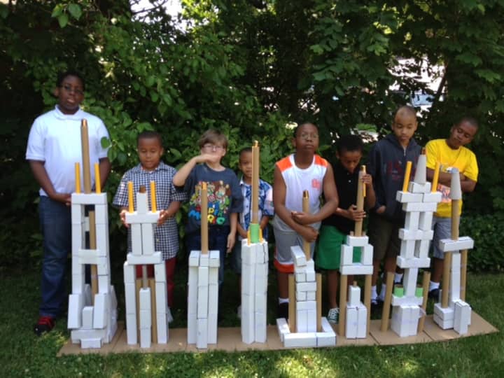 Children in New York City designed and built skscrapers as part of ArchForKids programs last month.