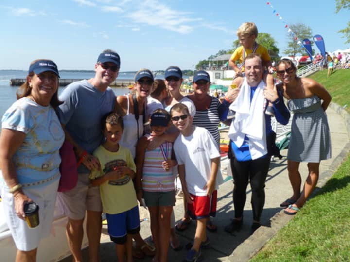 &#x27;Team Sarah&#x27; -- Haller and Glennon families -- celebrate another Swim Across America after the 2011 event