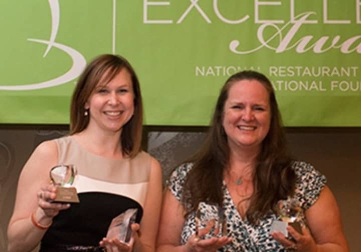 Yorktown Heights&#x27; Putnam/Northern Westchester BOCES teacher Jennifer Guiffre, right, won the national James H. Maynard award for Excellence in Education.