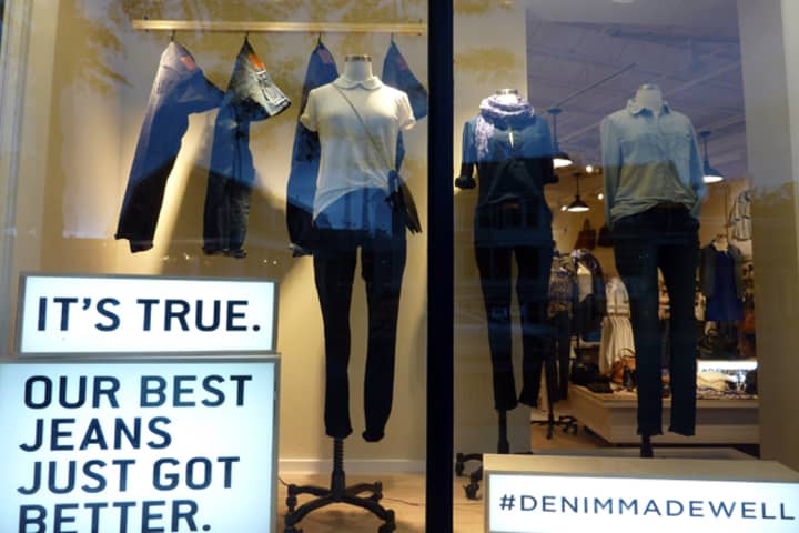 Women can shop for a variety of denim styles at Madewell, a new clothing and accessories store on Main Street in Westport.