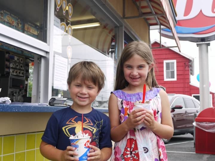 Children from Fairfield come out to the Post Road Dairy Queen to enjoy a Blizzard and help support the Maria Fareri Children&#x27;s Hospital on Thursday.